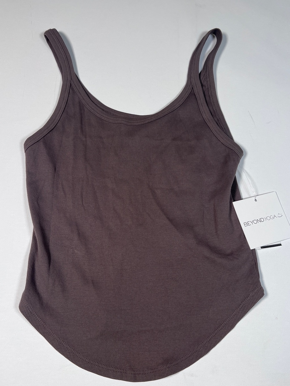 NWT Beyond Yoga Rib Classic Tank Brown